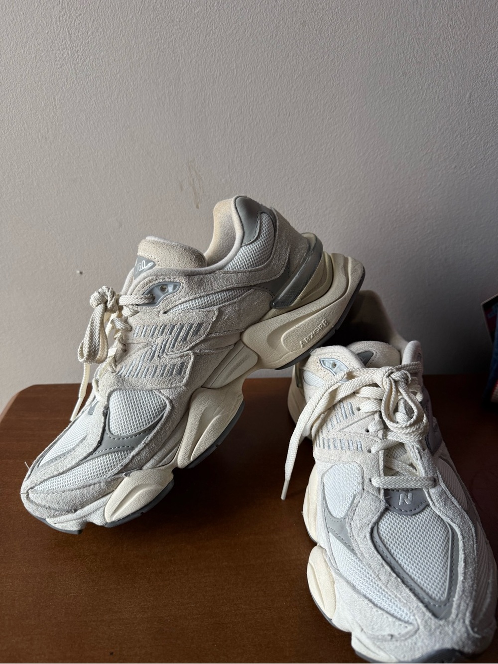New Balance 9060 Cream Women's Running Shoes